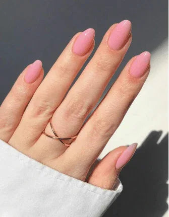 24Pcs Short Oval Nude Press On Nails Set in Macaron Candy Colors with Jelly Glue and Nail File for Daily Use and Parties - - Pinky Cosmetics -- United Arab Emirates -- Pinky Cosmetics