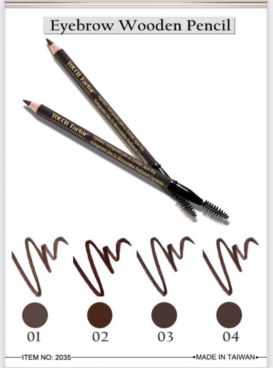 Touch Factor Eyebrow Wooden Pencil - 4 Shades Available - Pinky Cosmetics