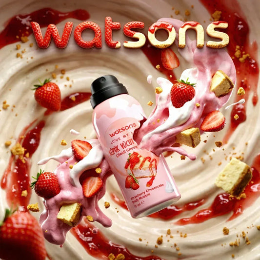 Watsons Strawberry Body Mousse - Scented Hydration - Body Lotions - Watsons -- United Arab Emirates -- Pinky Cosmetics