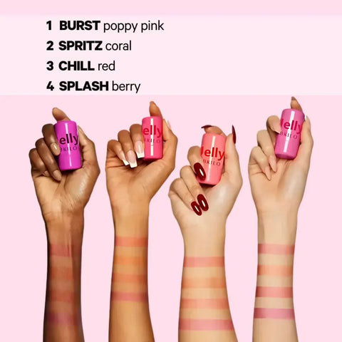 4 Piece Jelly Tint Collection - Hydrating Lip Tint Set - - Pinky Cosmetics -- United Arab Emirates -- Pinky Cosmetics