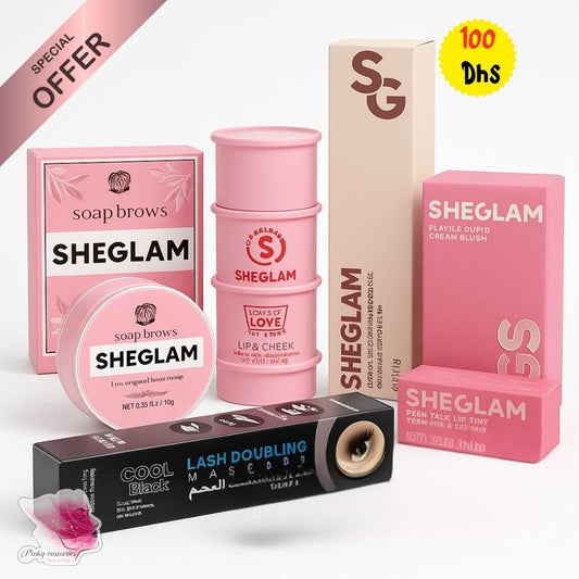 SHEGLAM Makeup Essentials Set – 7-Piece Bundle - Makeup - SHEGLAM -- United Arab Emirates -- Pinky Cosmetics