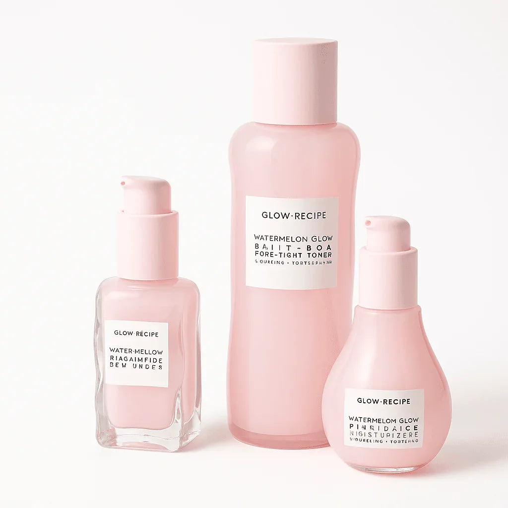 Glow Recipe Watermelon Glow Essentials – 3-Piece Set - Skincare Bundle / Watermelon Skincare Trio - Glow Recipe -- United Arab Emirates -- Pinky Cosmetics