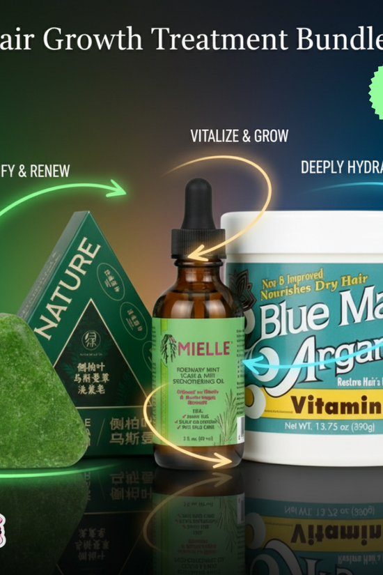 Hair Growth Treatment Bundle - Ultimate Strengthening Trio Pinky Cosmetics offer set  Pinky Cosmetics