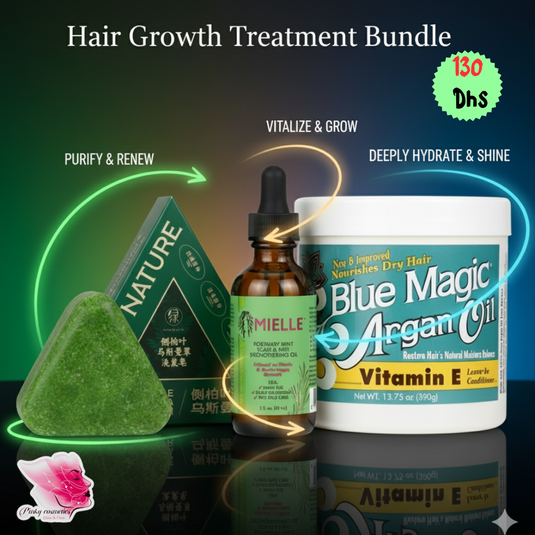 Hair Growth Treatment Bundle - Ultimate Strengthening Trio Pinky Cosmetics offer set  Pinky Cosmetics