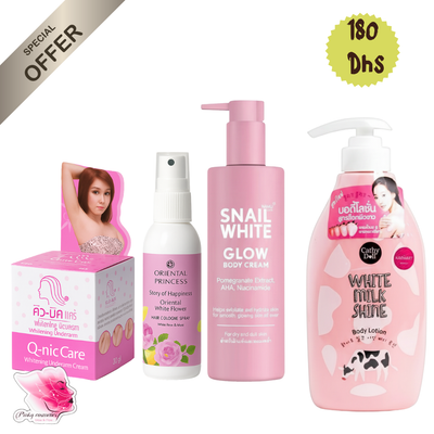 The Ultimate Body & Underarm Whitening Kit Curated Thai Beauty Skincare Set  Pinky Cosmetics