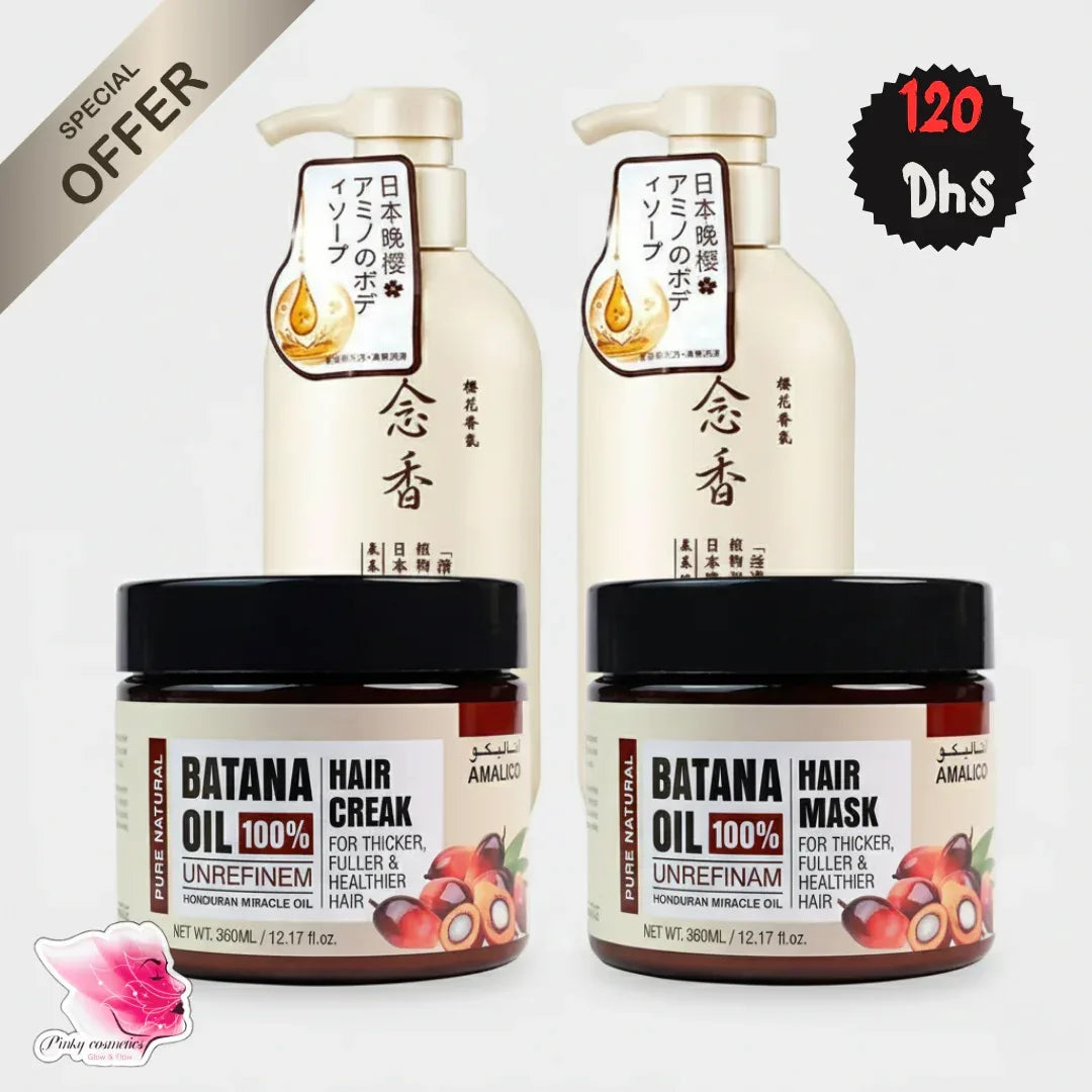 Batana Oil Hair Growth Set - Amalico for Thicker Hair - offer set - Amalico -- United Arab Emirates -- Pinky Cosmetics