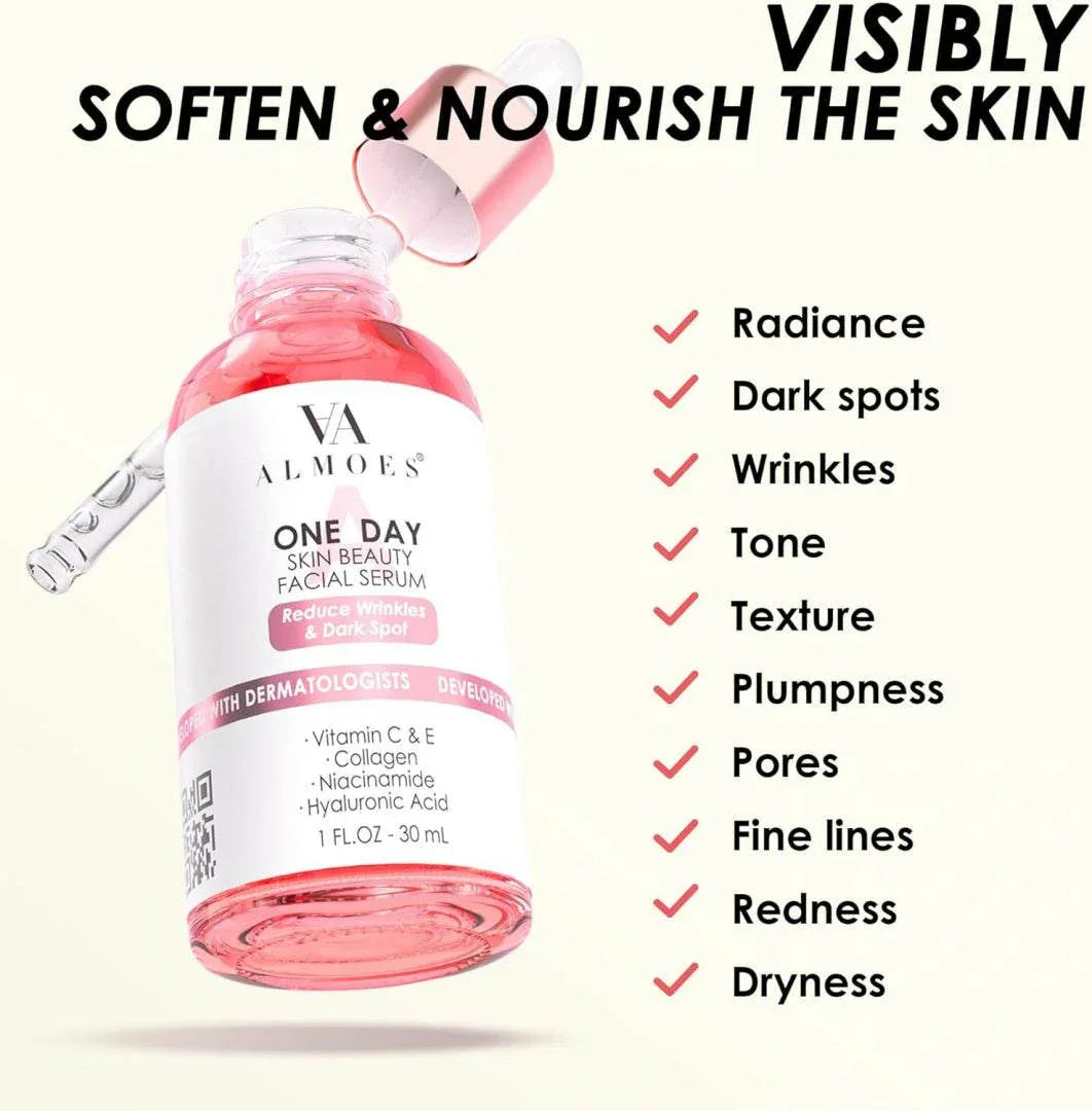 Almoes Serum 20% Vitamin C, Alpha Arbutin, Polyglutamic Acid 1 Fl Oz - - Pinky Cosmetics -- United Arab Emirates -- Pinky Cosmetics