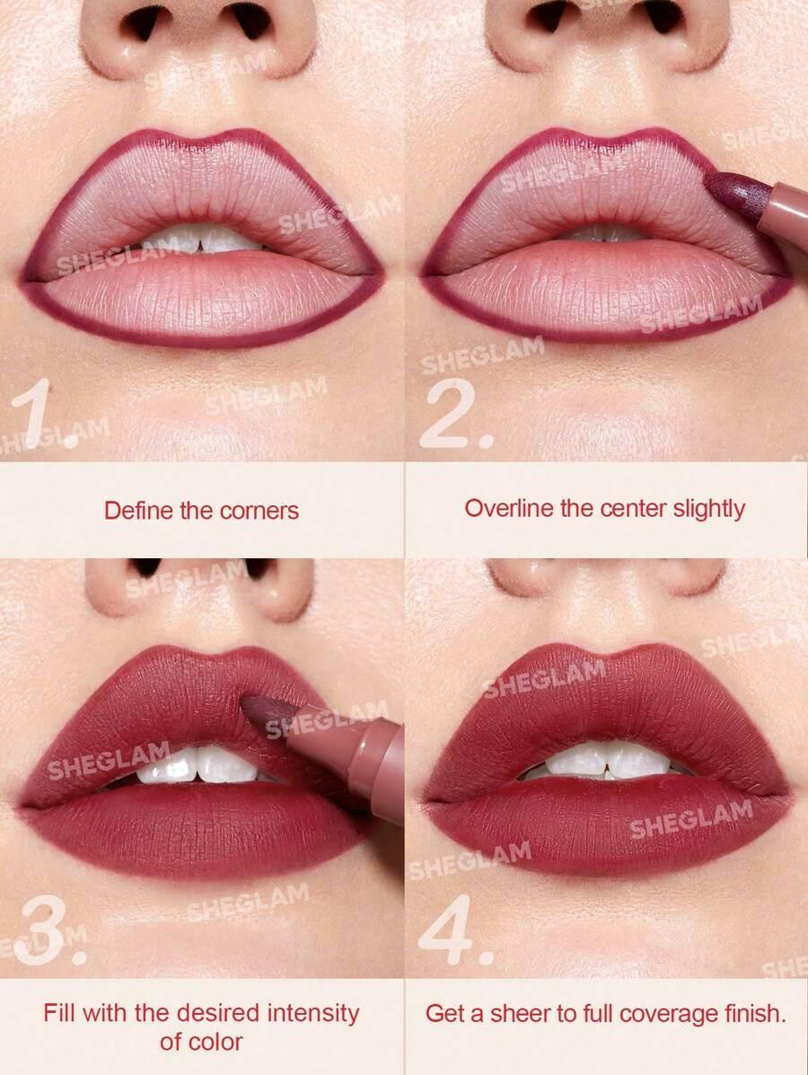 SHEGLAM Love Stained Lip Tint Marker - Matte Red Pen - Lip Products - SHEGLAM -- United Arab Emirates -- Pinky Cosmetics