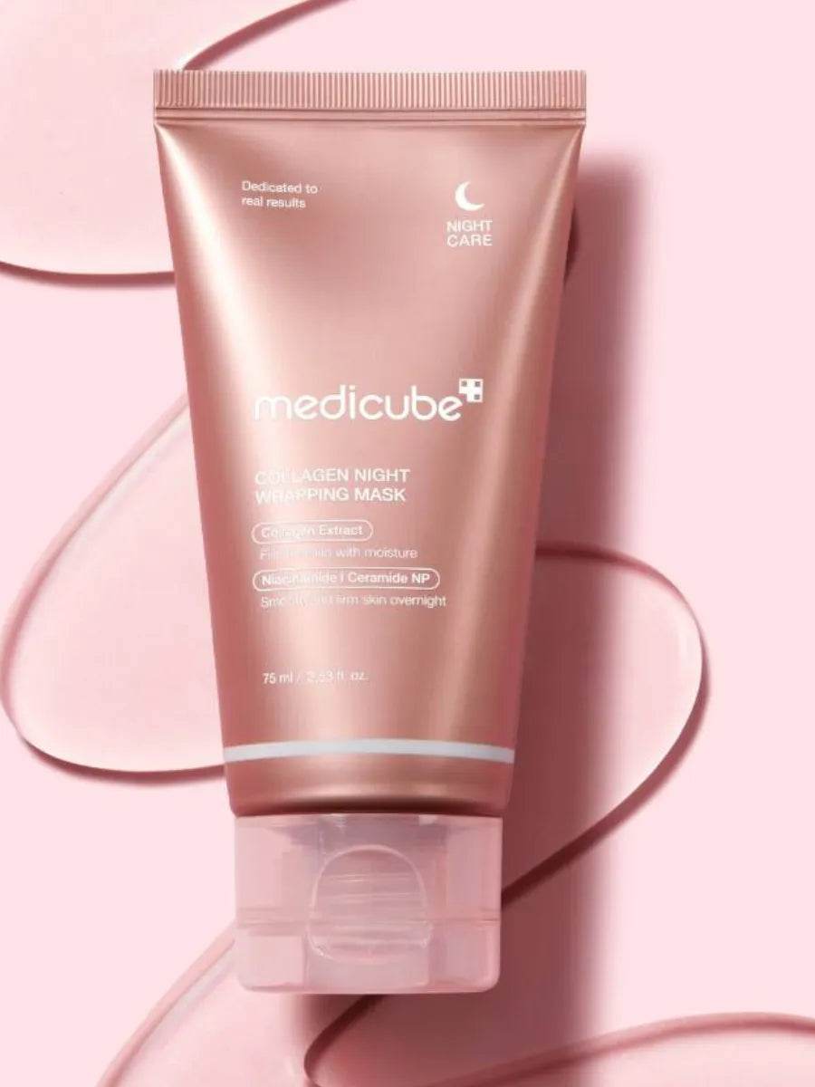 MEDICUBE PDRN Pink Caffeine Night Wrapping Mask 75ml - Pinky Cosmetics