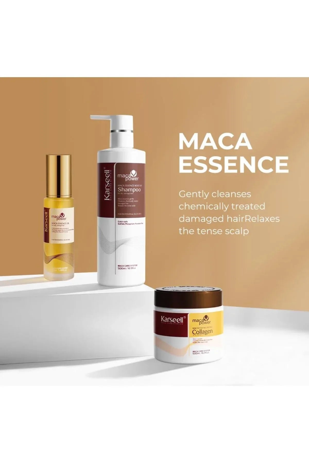 Karseell Magic Power Collagen Set - Ultimate Hair Repair - Hair set (shampoo, mask, oil) - Karseell -- United Arab Emirates -- Pinky Cosmetics