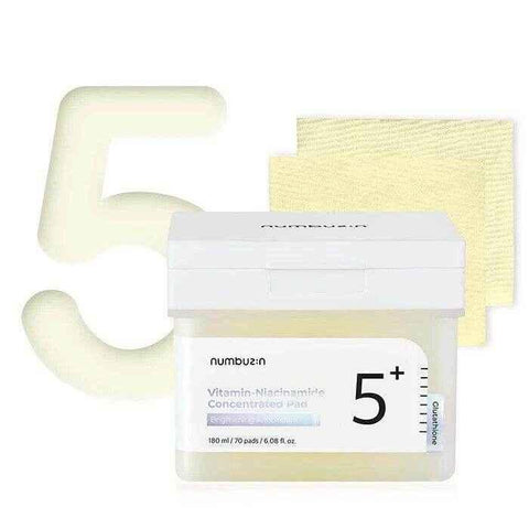 Numbuzin 5+ Vitamin-Niacinamide Pads (70 Pads) - Toner Pads / Exfoliating Pads - Numbuzin -- United Arab Emirates -- Pinky Cosmetics