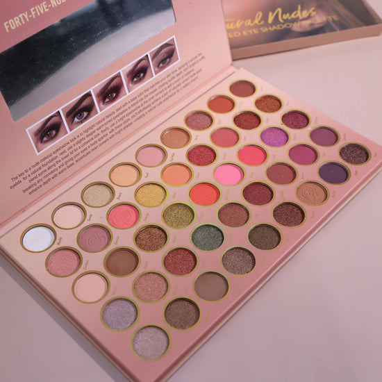The Natural Nudes Eyeshadow Palette - 45 color - Pinky Cosmetics