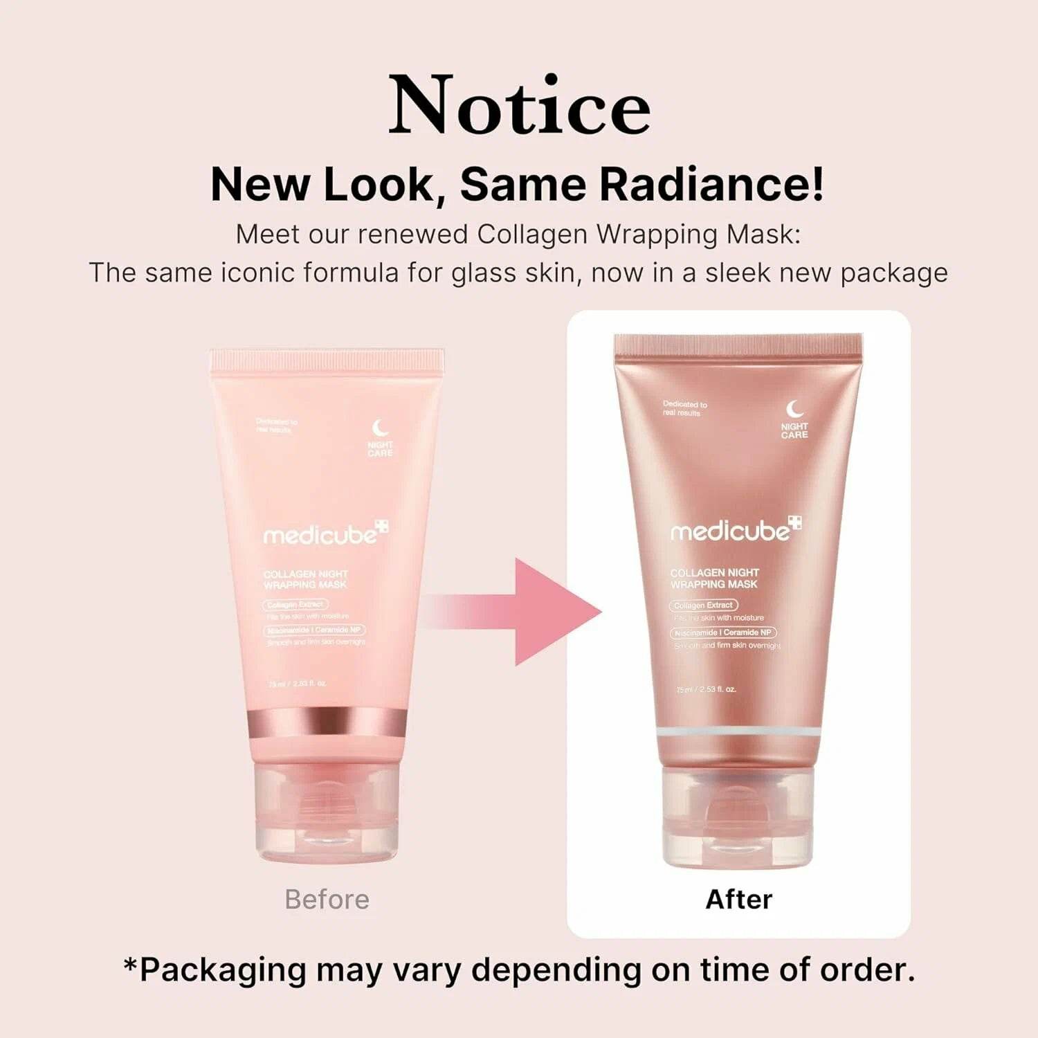 MEDICUBE PDRN Pink Caffeine Night Wrapping Mask 75ml - Pinky Cosmetics