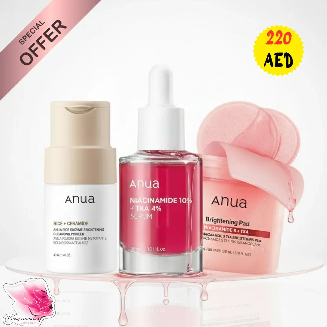 Anua Brightening Set - Niacinamide & Rice Formula - offer set - Anua -- United Arab Emirates -- Pinky Cosmetics