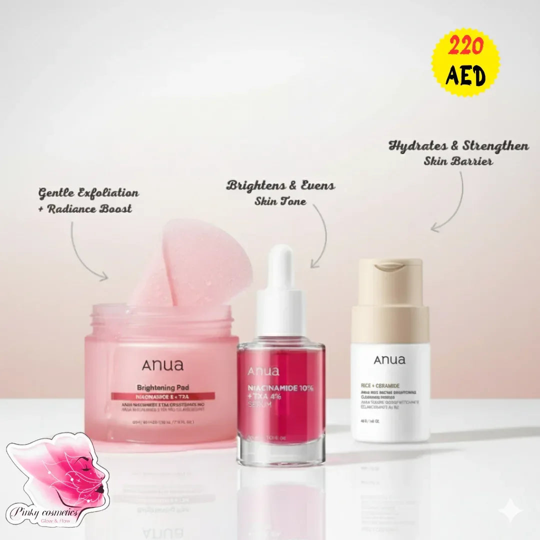 Anua Brightening Set - Niacinamide & Rice Formula - offer set - Anua -- United Arab Emirates -- Pinky Cosmetics
