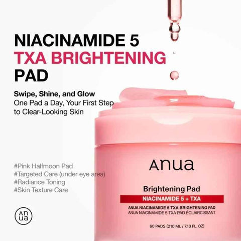 Anua Brightening Pad - Niacinamide 5% TXA Glow Booster - Exfoliating Pads - Anua -- United Arab Emirates -- Pinky Cosmetics