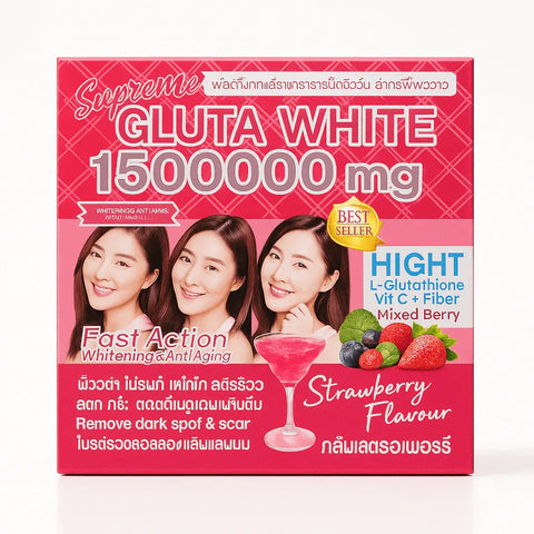 Supreme Gluta White 1500000 mg – Skin Whitening Drink - Skin Lightening Supplements - Supreme -- United Arab Emirates -- Pinky Cosmetics