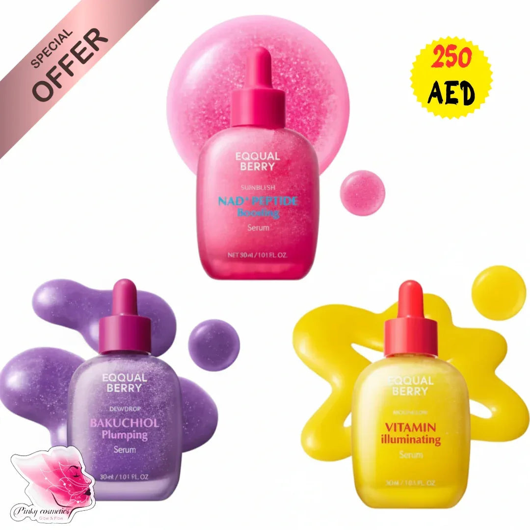 EQQUAL BERRY Boosting Serum Trio Set - offer set - EQQUAL BERRY -- United Arab Emirates -- Pinky Cosmetics