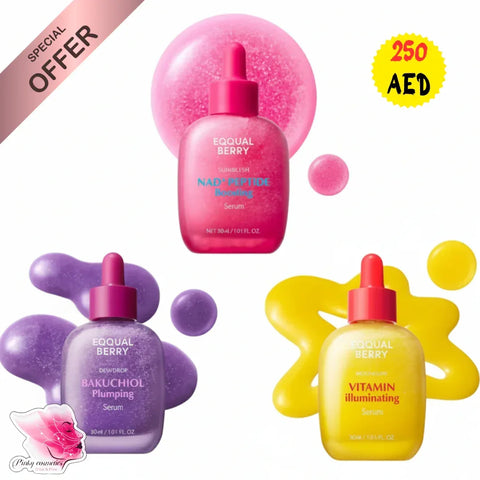 EQQUAL BERRY Boosting Serum Trio Set - offer set - EQQUAL BERRY -- United Arab Emirates -- Pinky Cosmetics