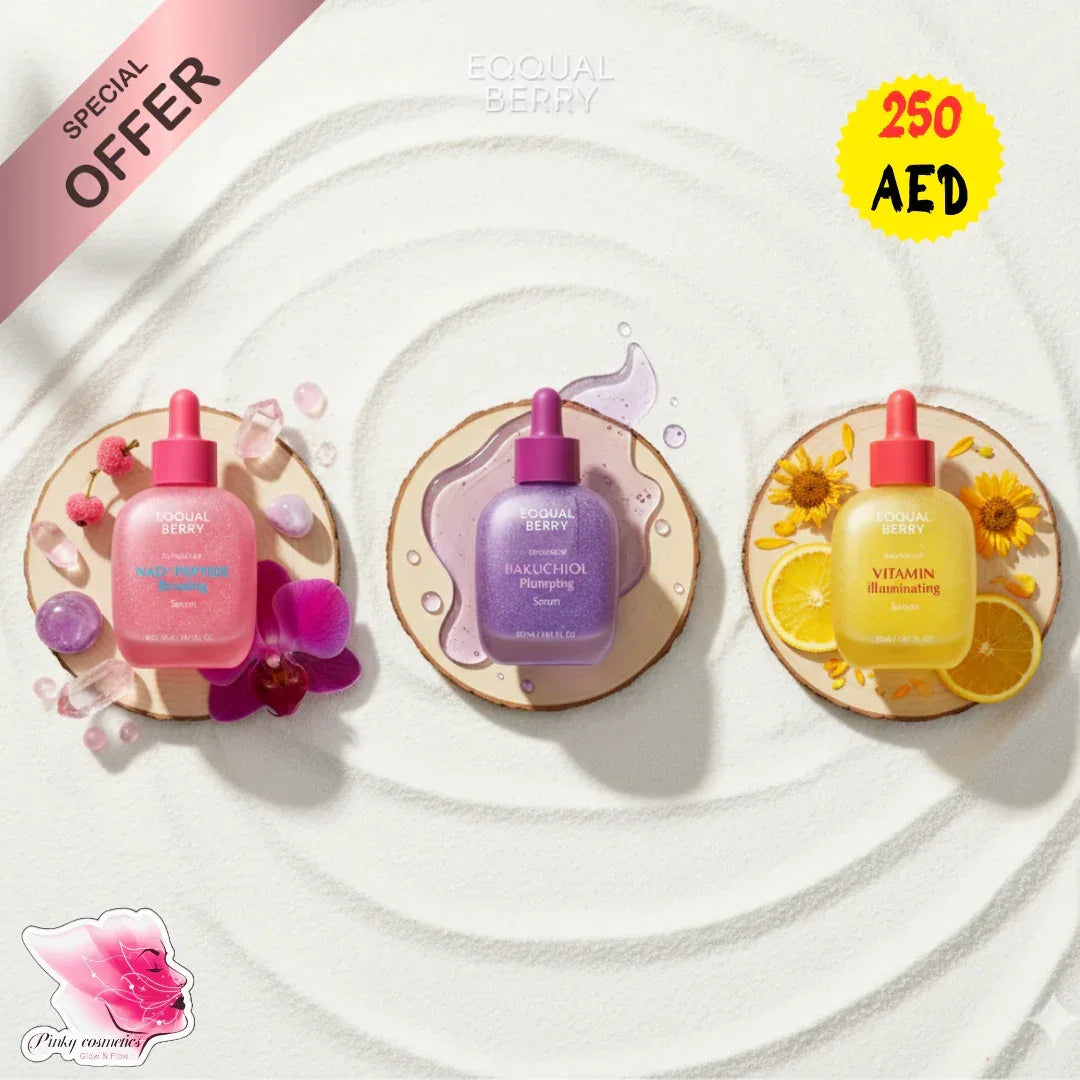 EQQUAL BERRY Boosting Serum Trio Set - offer set - EQQUAL BERRY -- United Arab Emirates -- Pinky Cosmetics