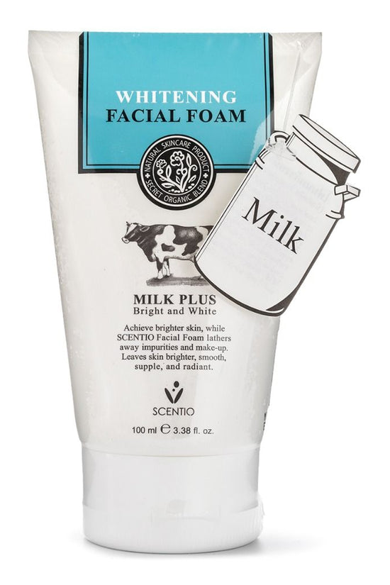 Scentio Milk Plus Whitening Facial Foam Cleanser - Pinky Cosmetics
