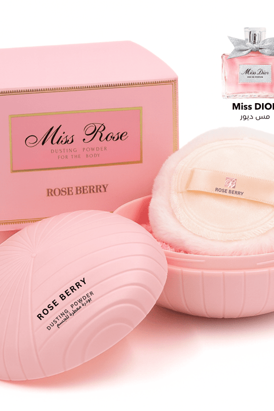 Rose Berry Miss Rose Body Powder - Miss Dior Scent Rose Berry Body Powder  Pinky Cosmetics