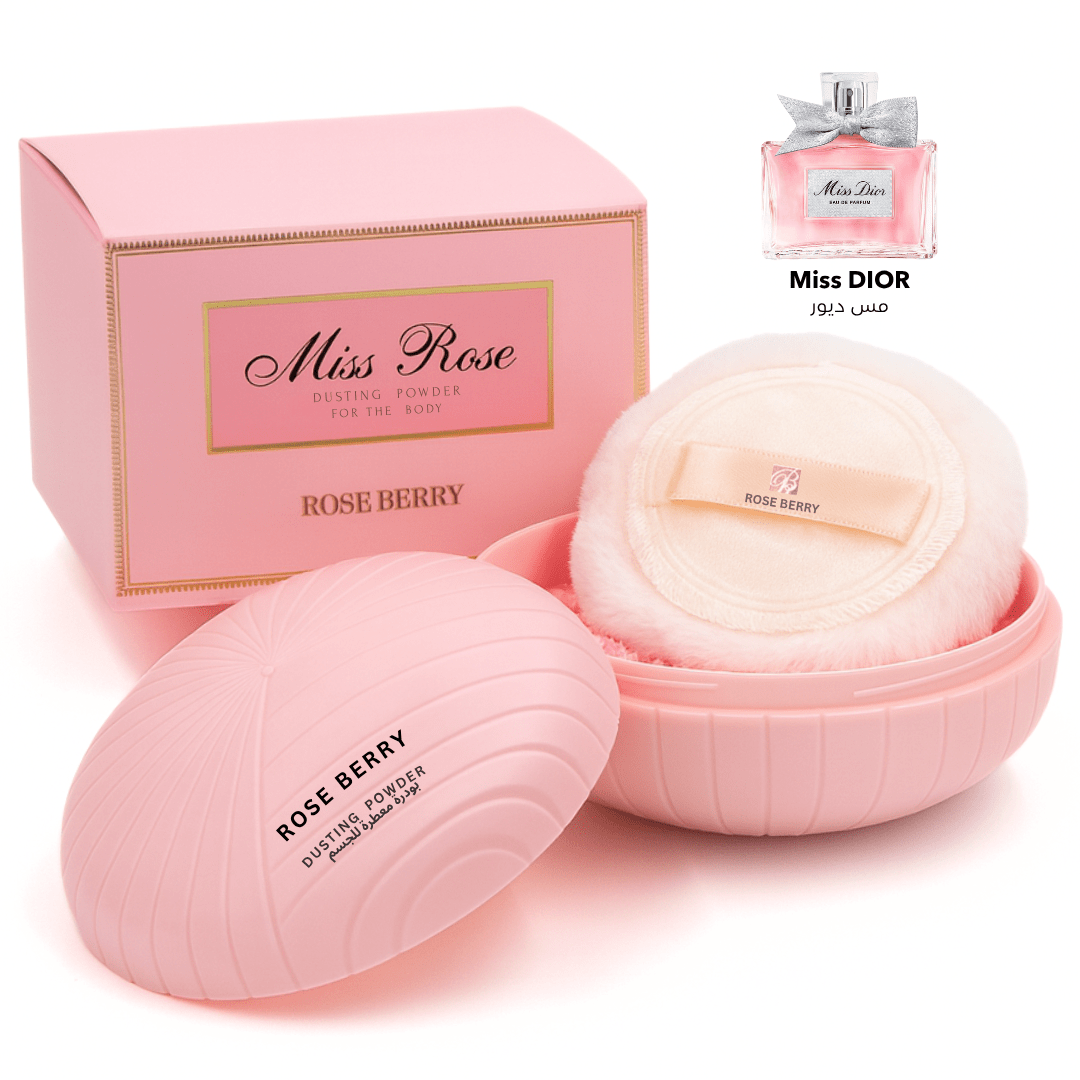 Rose Berry Miss Rose Body Powder - Miss Dior Scent Rose Berry Body Powder  Pinky Cosmetics