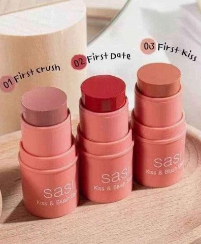 Sasi Kiss & Blush Stick - 04 First Love 4g for Flawless Makeup - - Pinky Cosmetics -- United Arab Emirates -- Pinky Cosmetics