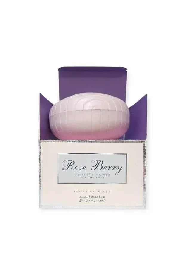 Rose Berry Glitter Shimmer Body Powder - Luminous Shine - Body Powder - Rose Berry -- United Arab Emirates -- Pinky Cosmetics