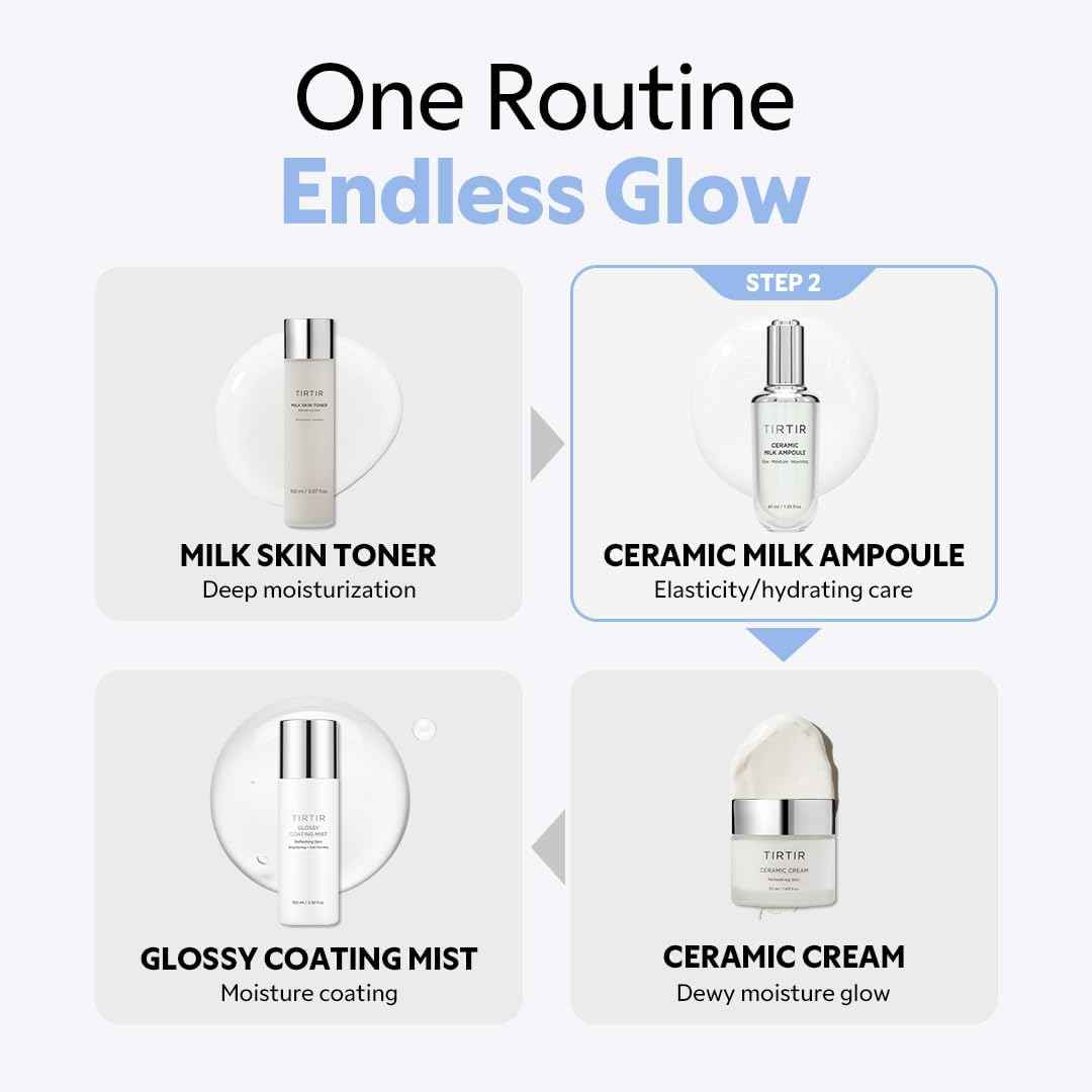 TIRTIR Ceramic Milk Ampoule - Hydrating Glow Serum