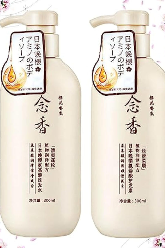 Sakura Japanese Hair Growth Shampoo & Conditioner Set - Pinky Cosmetics