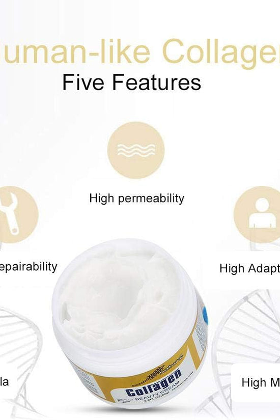 Collagen Cream, 80g Hydrating Firming Anti-aging Face Cream Smooth Fine Lines Brightens Face Skin Care Cream Suitable for All Skin Types - Pinky Cosmetics