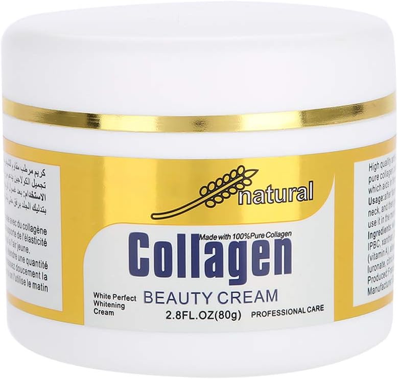 Collagen Cream, 80g Hydrating Firming Anti-aging Face Cream Smooth Fine Lines Brightens Face Skin Care Cream Suitable for All Skin Types - Pinky Cosmetics