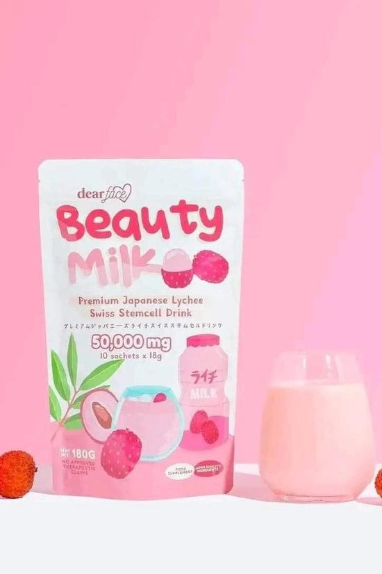 Dear Face Beauty Milk Premium Japanese Lychee Swiss Stemcell Drink - Pinky Cosmetics