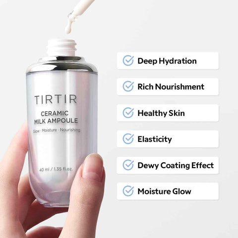 TIRTIR Ceramic Milk Ampoule - Hydrating Glow Serum
