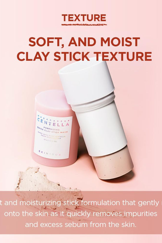 SKIN1004 Madagascar Centella Poremizing Quick Clay Stick Mask (27g) – Deep Cleansing & Pore Tightening - Pinky Cosmetics