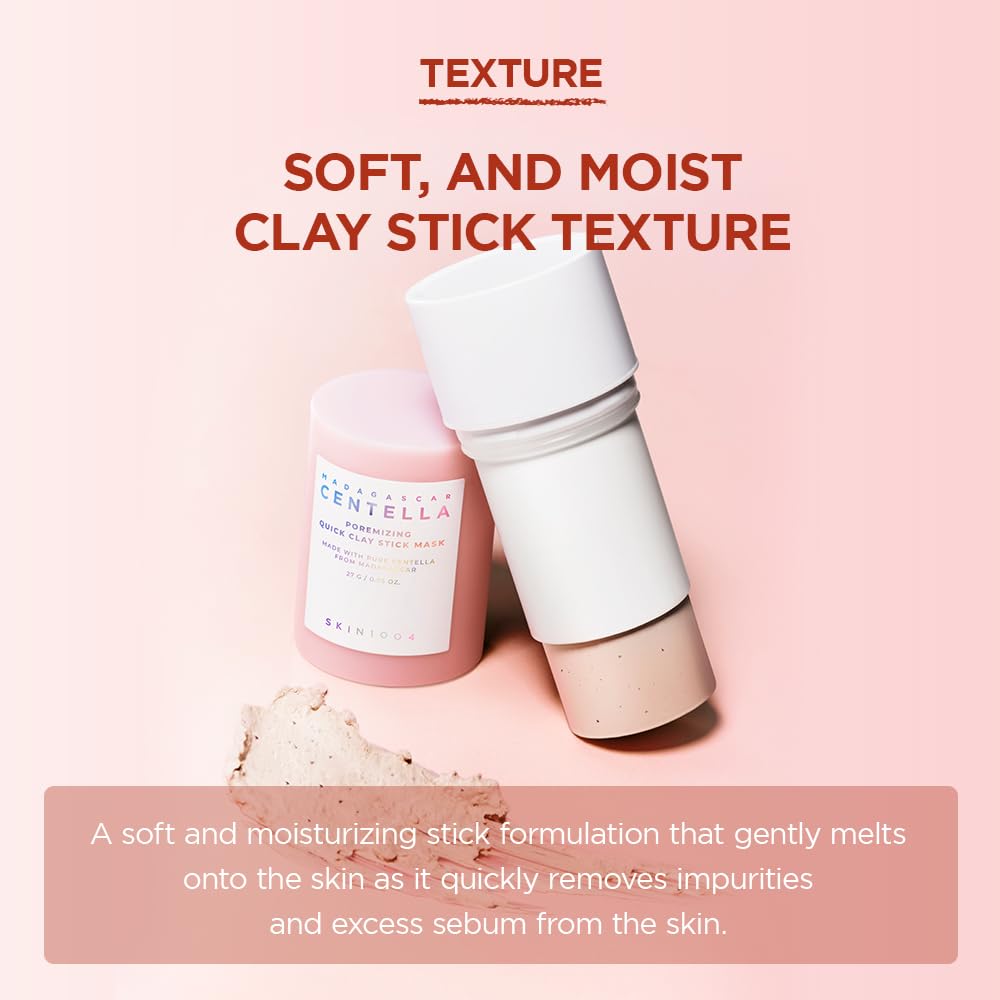 SKIN1004 Madagascar Centella Poremizing Quick Clay Stick Mask (27g) – Deep Cleansing & Pore Tightening - Pinky Cosmetics