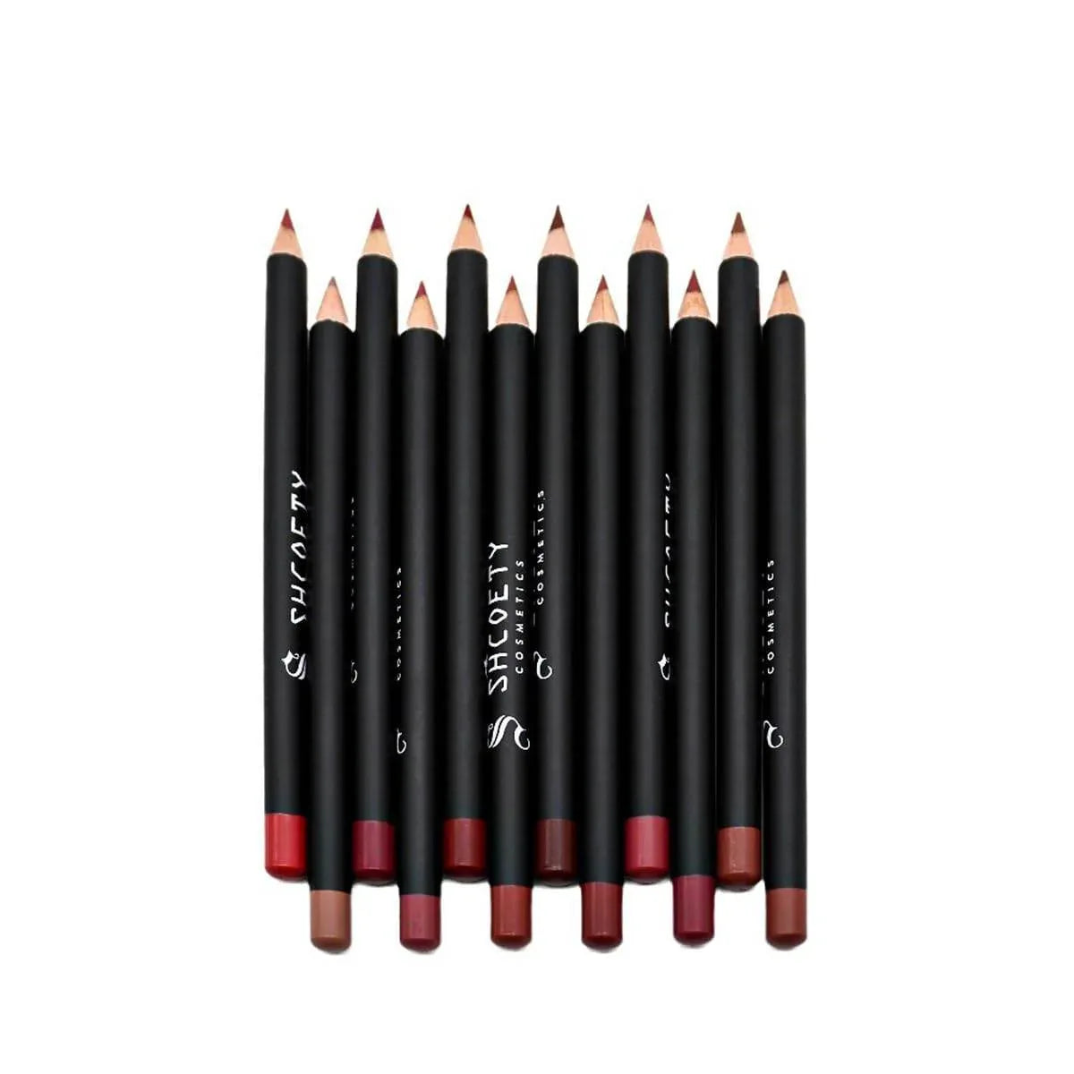 SHCOETY 12-Piece Matte Lip Liner Pencil Set - Lip Liner Set - SHCOETY Cosmetics -- United Arab Emirates -- Pinky Cosmetics