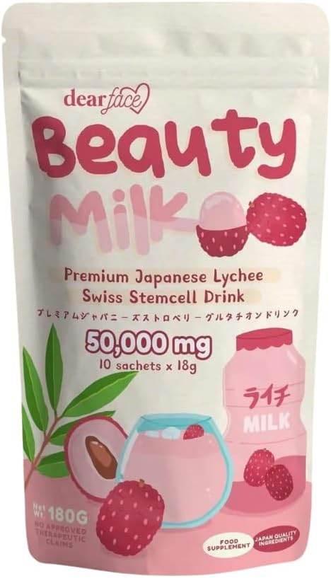 Dear Face Beauty Milk Premium Japanese Lychee Swiss Stemcell Drink - - Pinky Cosmetics -- United Arab Emirates -- Pinky Cosmetics