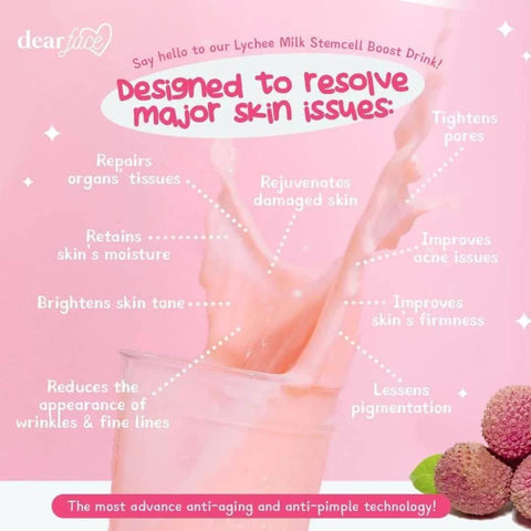 Dear Face Beauty Milk Premium Japanese Lychee Swiss Stemcell Drink - - Pinky Cosmetics -- United Arab Emirates -- Pinky Cosmetics