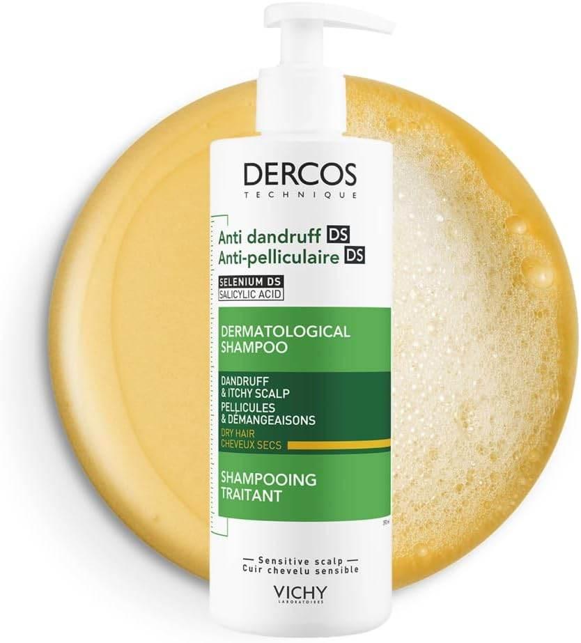 Vichy Dercos Anti-Dandruff Shampoo for Dry Hair 390 ml - - Pinky Cosmetics -- United Arab Emirates -- Pinky Cosmetics