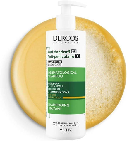 Vichy Dercos Anti-Dandruff Shampoo for Dry Hair 390 ml - - Pinky Cosmetics -- United Arab Emirates -- Pinky Cosmetics