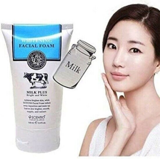 Scentio Milk Plus Whitening Facial Foam Cleanser - Pinky Cosmetics