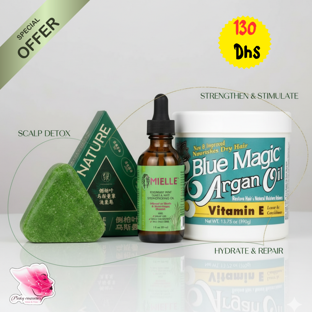 Hair Growth Treatment Bundle - Ultimate Strengthening Trio Pinky Cosmetics offer set  Pinky Cosmetics