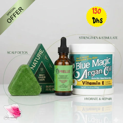 Hair Growth Treatment Bundle - Ultimate Strengthening Trio - offer set - Pinky Cosmetics -- United Arab Emirates -- Pinky Cosmetics