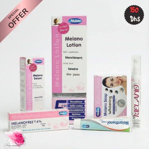 Melano Whitening Skincare Set – Brighten & Even Tone - offer set - Melano -- United Arab Emirates -- Pinky Cosmetics
