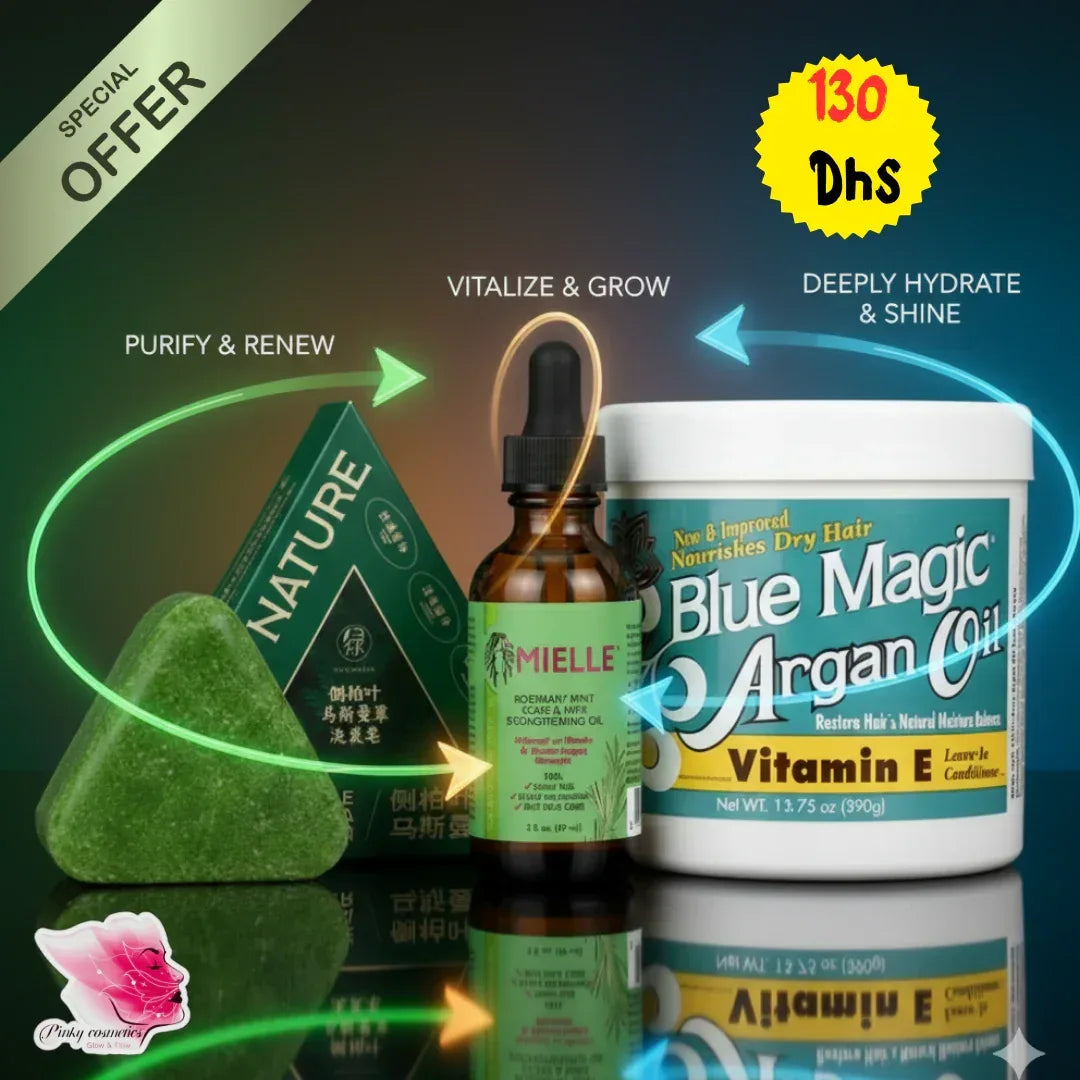 Hair Growth Treatment Bundle - Ultimate Strengthening Trio - offer set - Pinky Cosmetics -- United Arab Emirates -- Pinky Cosmetics