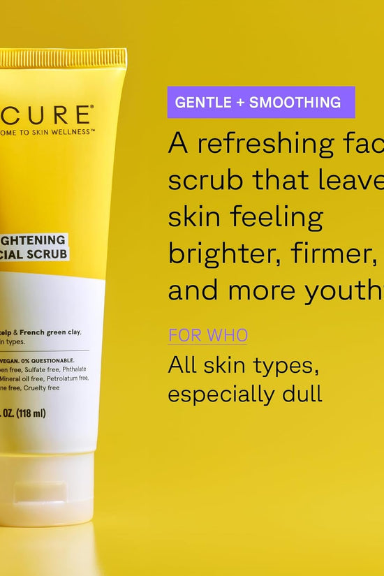 Acure Brightening Facial Scrub, Paraben Free, Vegan, 4 Fluid Ounce - Pinky Cosmetics