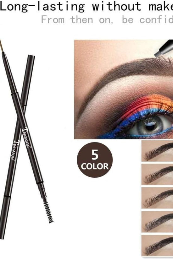 1.5mm ultra-fine eyebrow pencil automatic rotation eyebrow pencil,durable, sweat-proof and not easy to take off make-up, five colors available(02#Gray) - Pinky Cosmetics