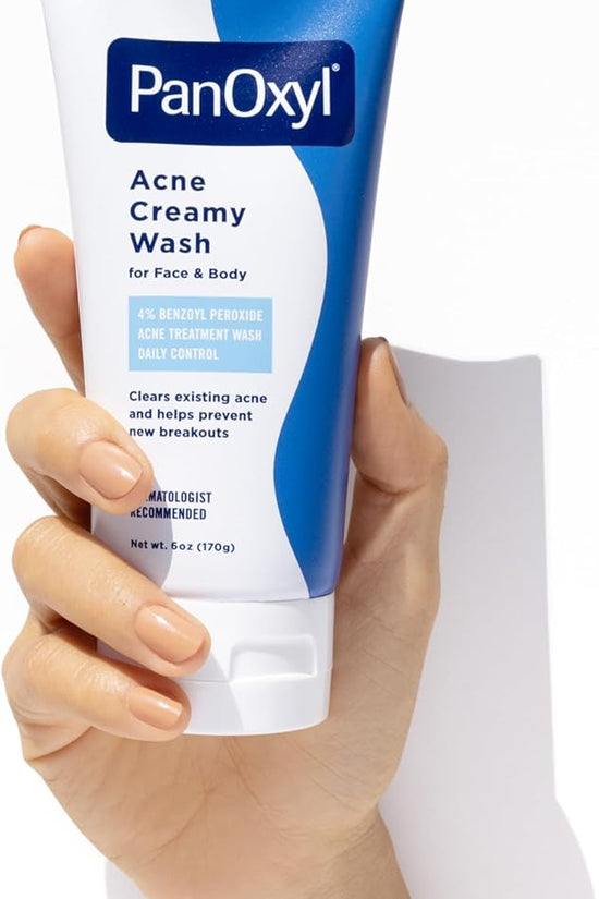 PanOxyl - 4 acne cream wash 4% Benzoyl Peroxide 6 Oz - Pinky Cosmetics